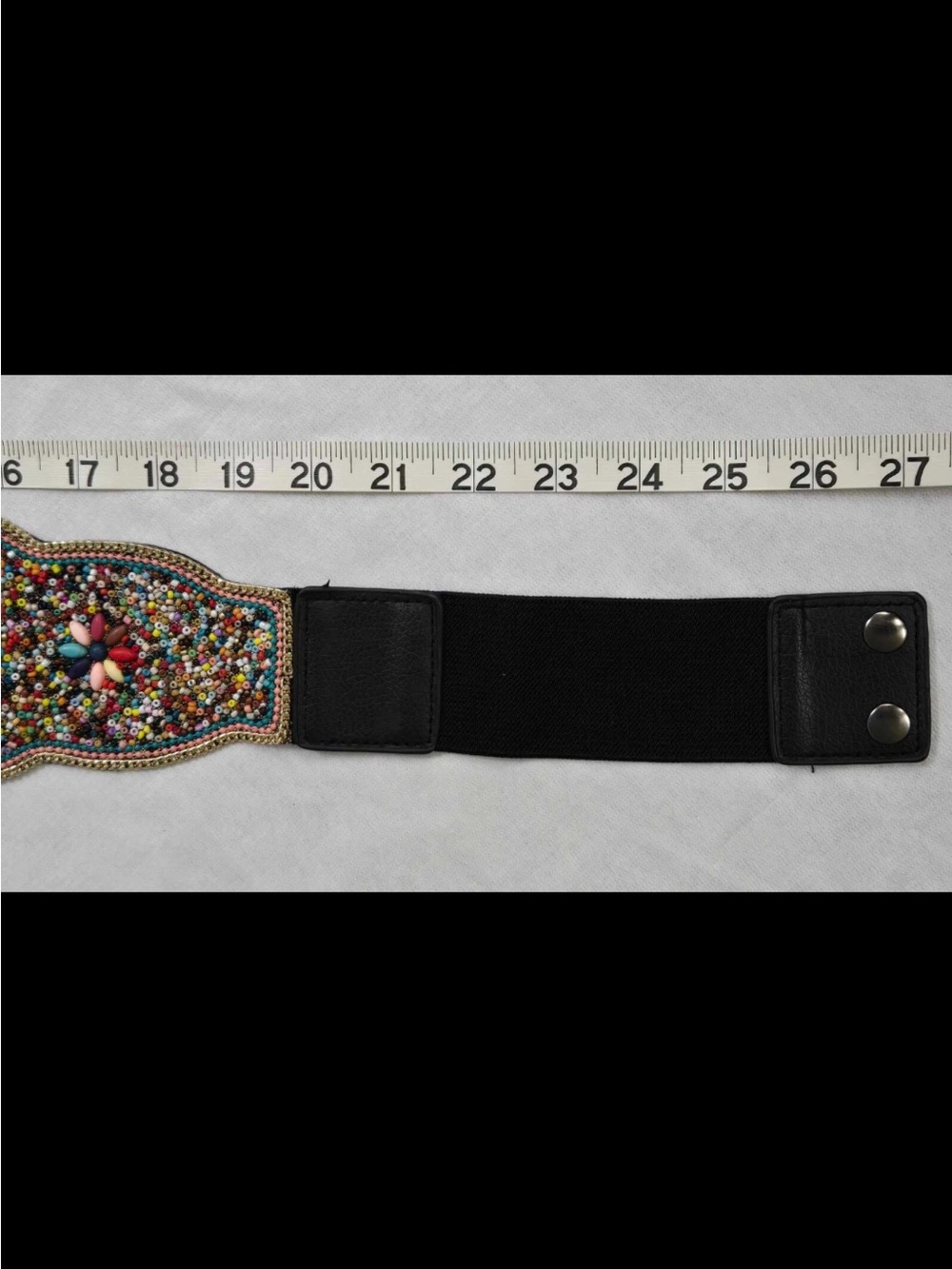 Hand-Beaded Multicolor Women's Waist Belt - Picture 10 of 11